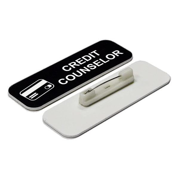 Credit Counselor 1 x 3" Name Tag/Badge, (3 Pack)