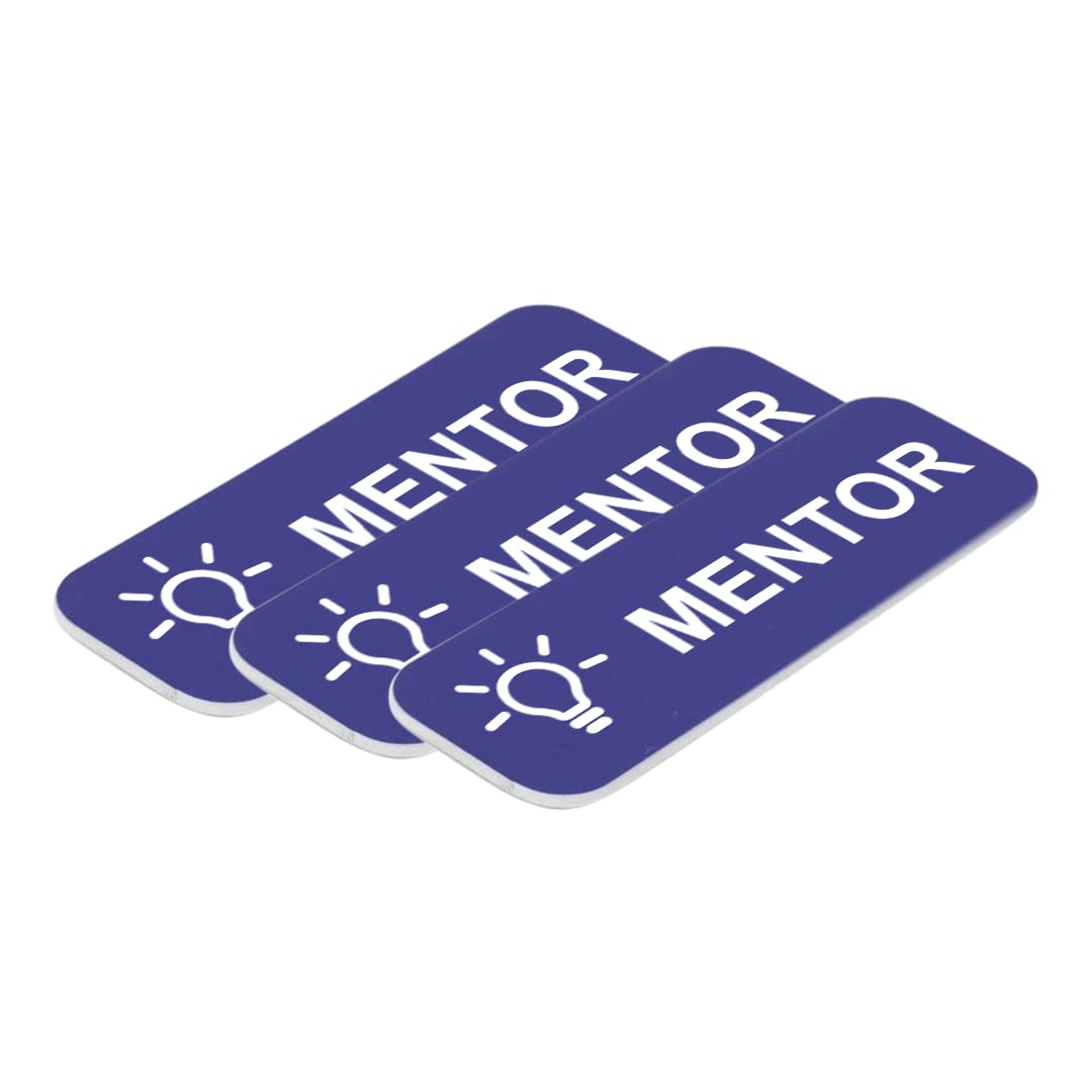 Mentor 1" x 3" Name Tag/Badge, (3 Pack)