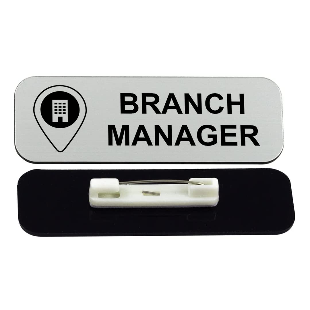 Branch Manager 1 x 3" Name Tag/Badge, (3 Pack)