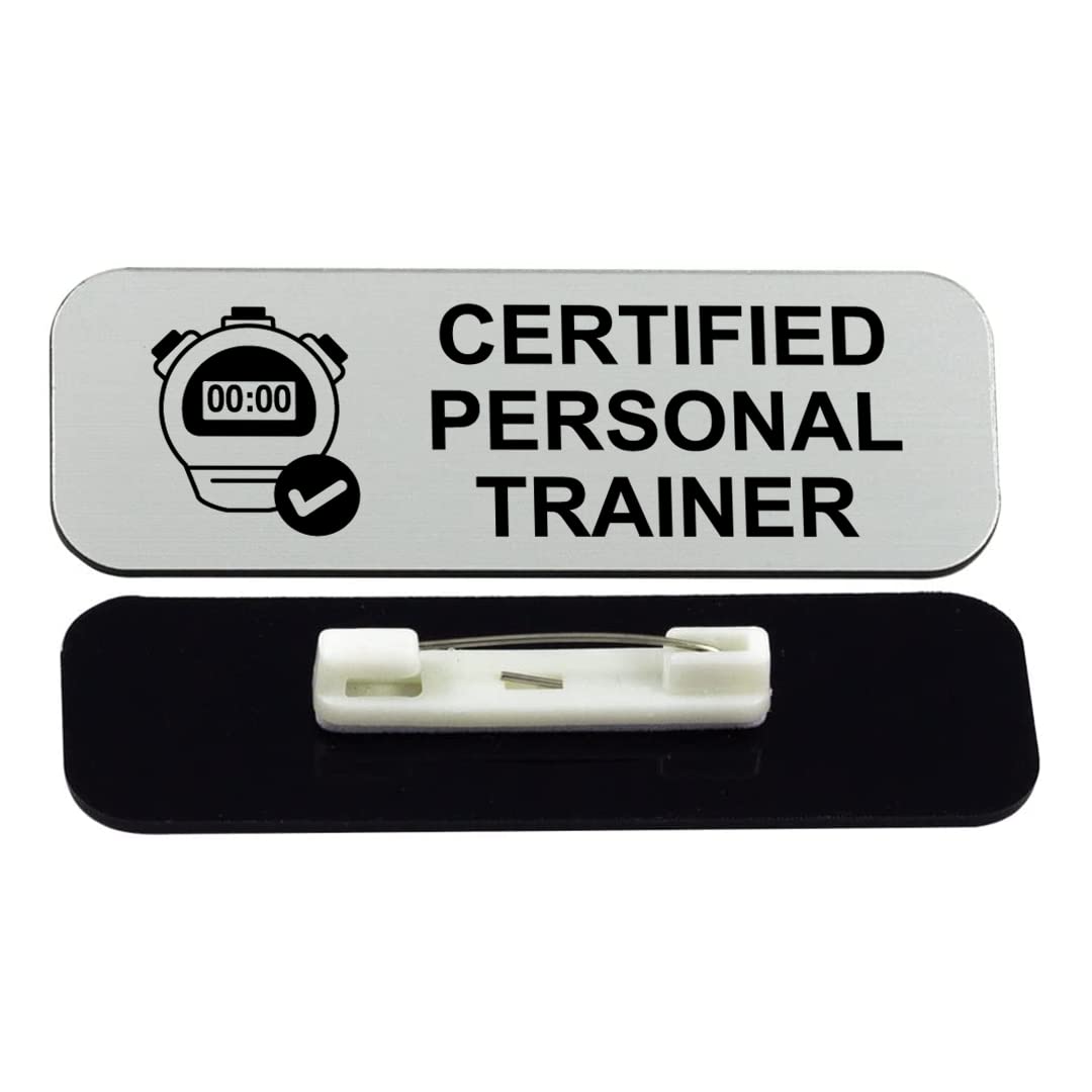 Signs ByLITA Certified Personal Trainer 1 x 3" Name Tag/Badge, (3 Pack)