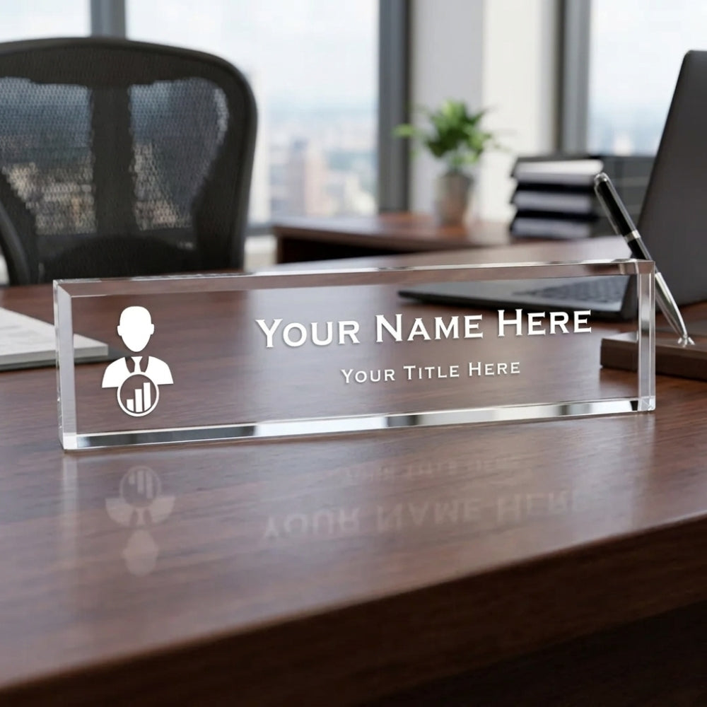 Account manager, Personalized Acrylic Desk Sign (2 x 10")