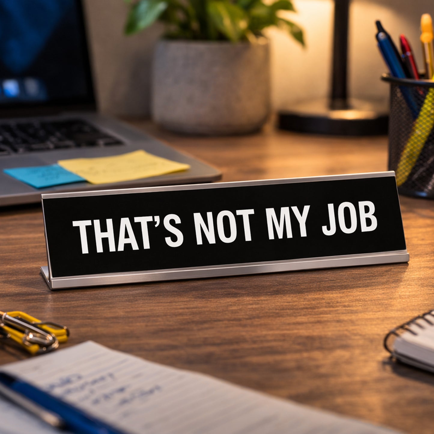 THAT'S NOT MY JOB Novelty Desk Sign (2x8)