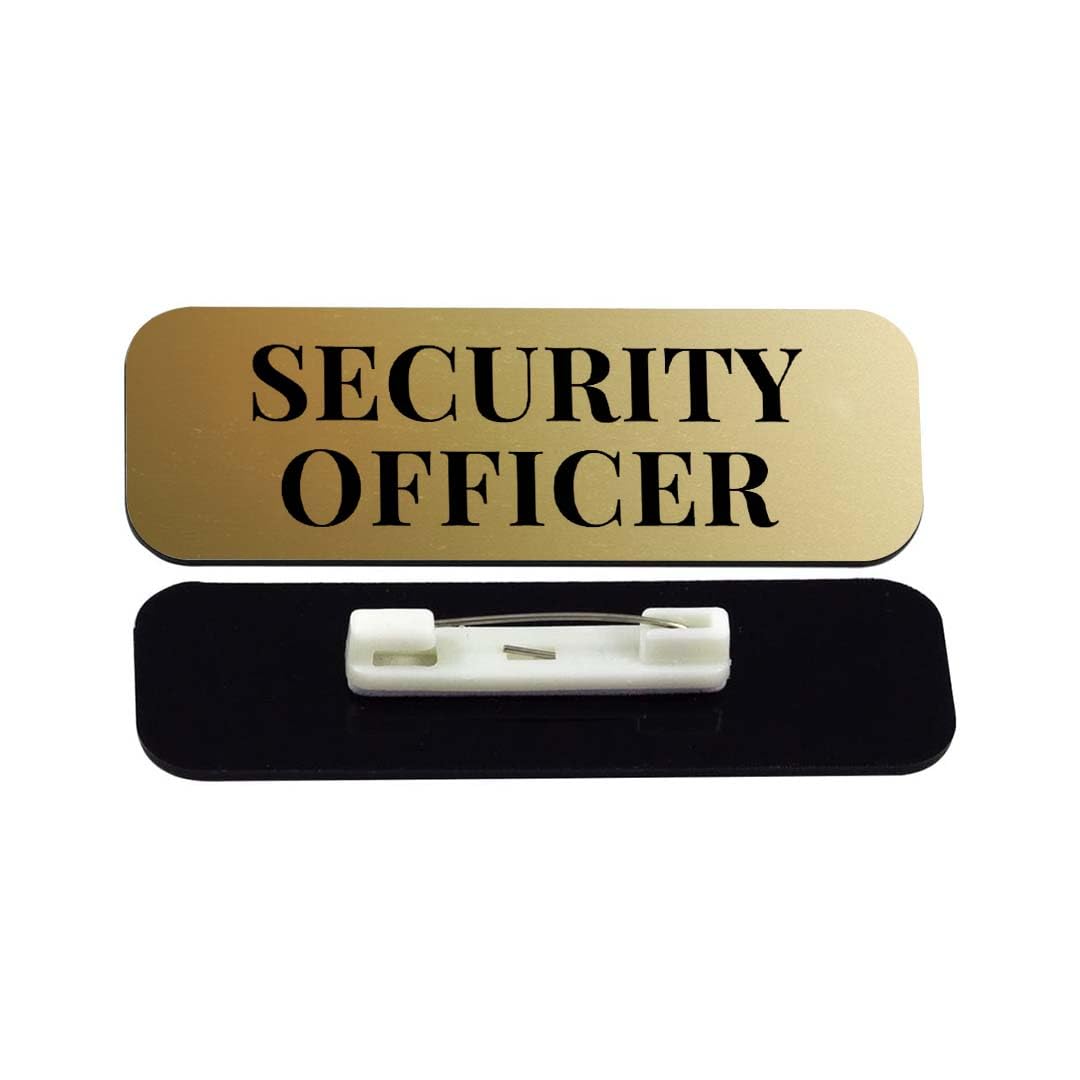 Security Officer 1 x 3" Rounded Corner Name Badge | Stock Name Badges