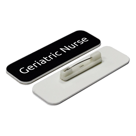 Geriatric Nurse 1 x 3" Rounded Corner Name Badge | Medical Specialism Badges