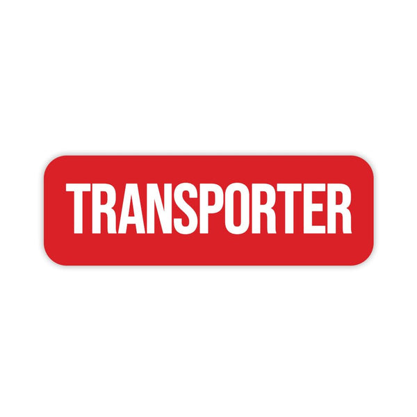 Transporter 1 x 3" Rounded Corner Name Badge | Medical Facilities
