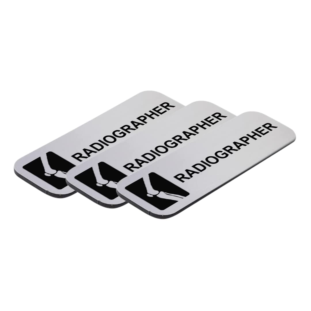 Radiographer 1" x 3" Name Tag/Badge, (3 Pack)