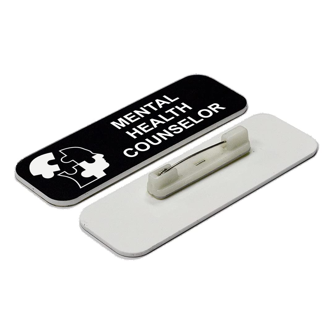 Mental Health Counselor 1" x 3" Name Tag/Badge, (3 Pack)