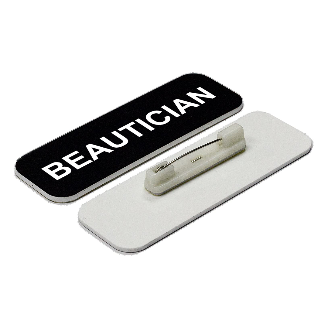 Beautician 1 x 3" Name Tag/Badge, (3 Pack)