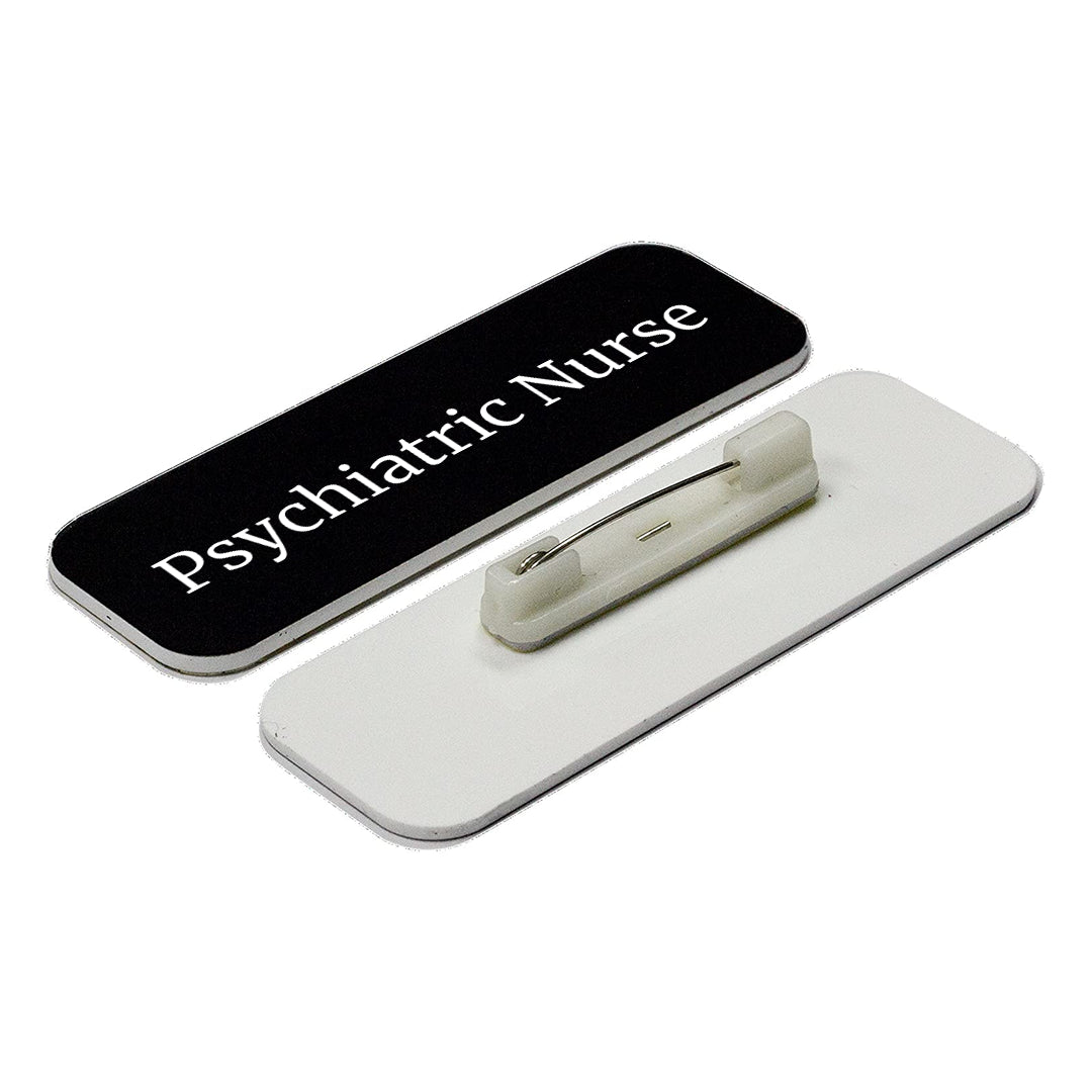 Psychiatric Nurse 1 x 3" Rounded Corner Name Badge | Medical Specialism Badges