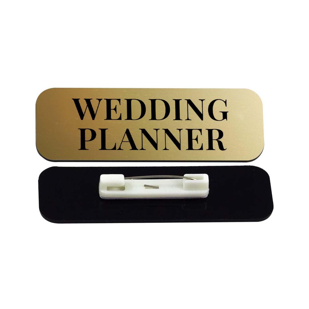 Wedding Planner 1 x 3" Rounded Corner Name Badge | Stock Name Badges