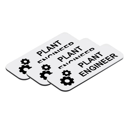 Plant Engineer 1 x 3" Name Tag/Badge, (3 Pack)