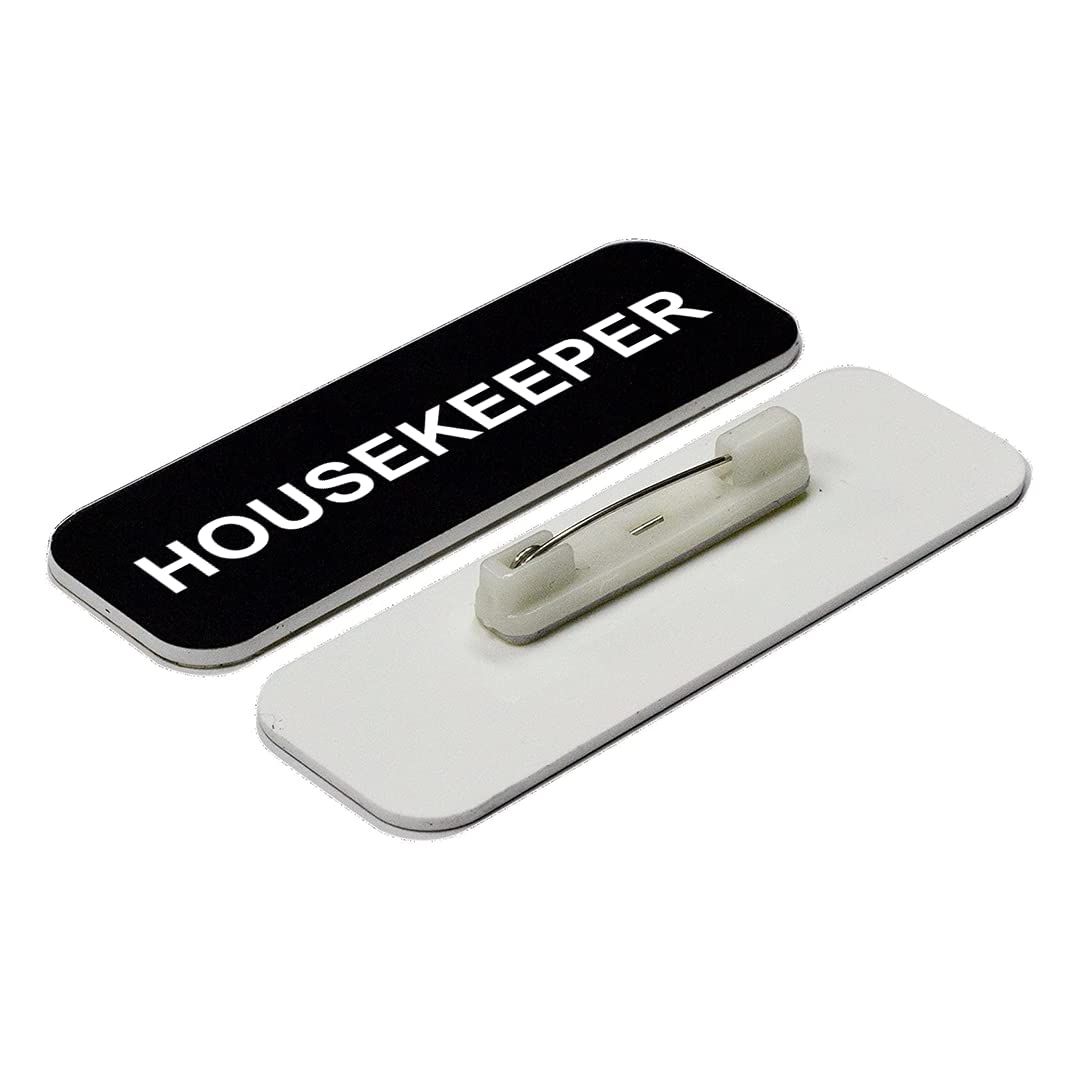 Housekeeper 1 x 3" Name Tag/Badge, (3 Pack)