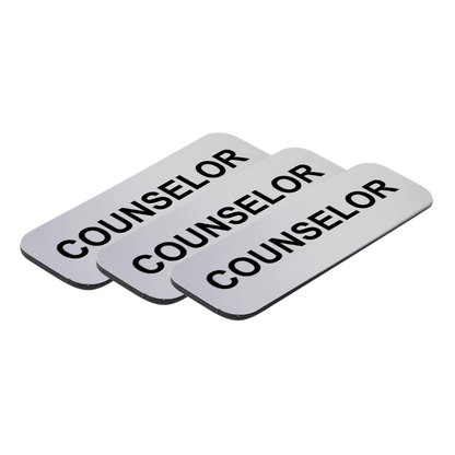 Counselor 1 x 3" Name Tag/Badge, (3 Pack)