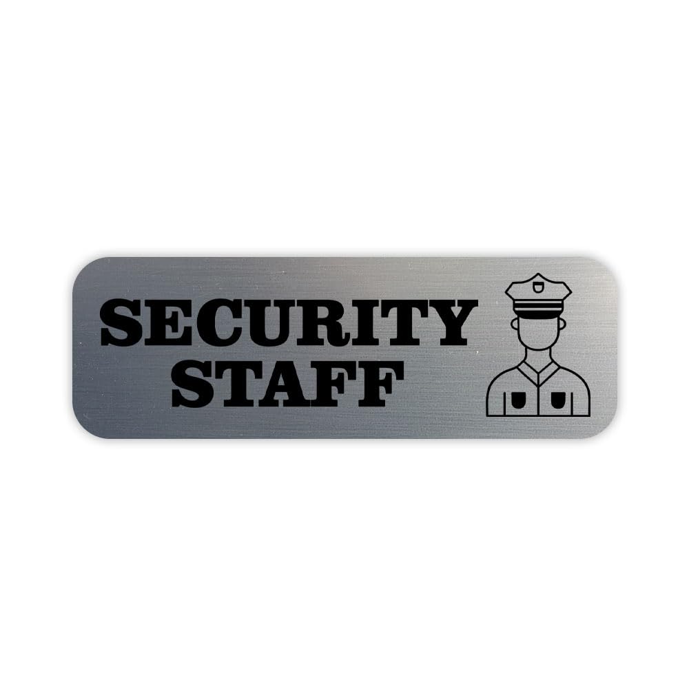 Security Staff 1 x 3" Rounded Corner Name Badge | Medical Facilities