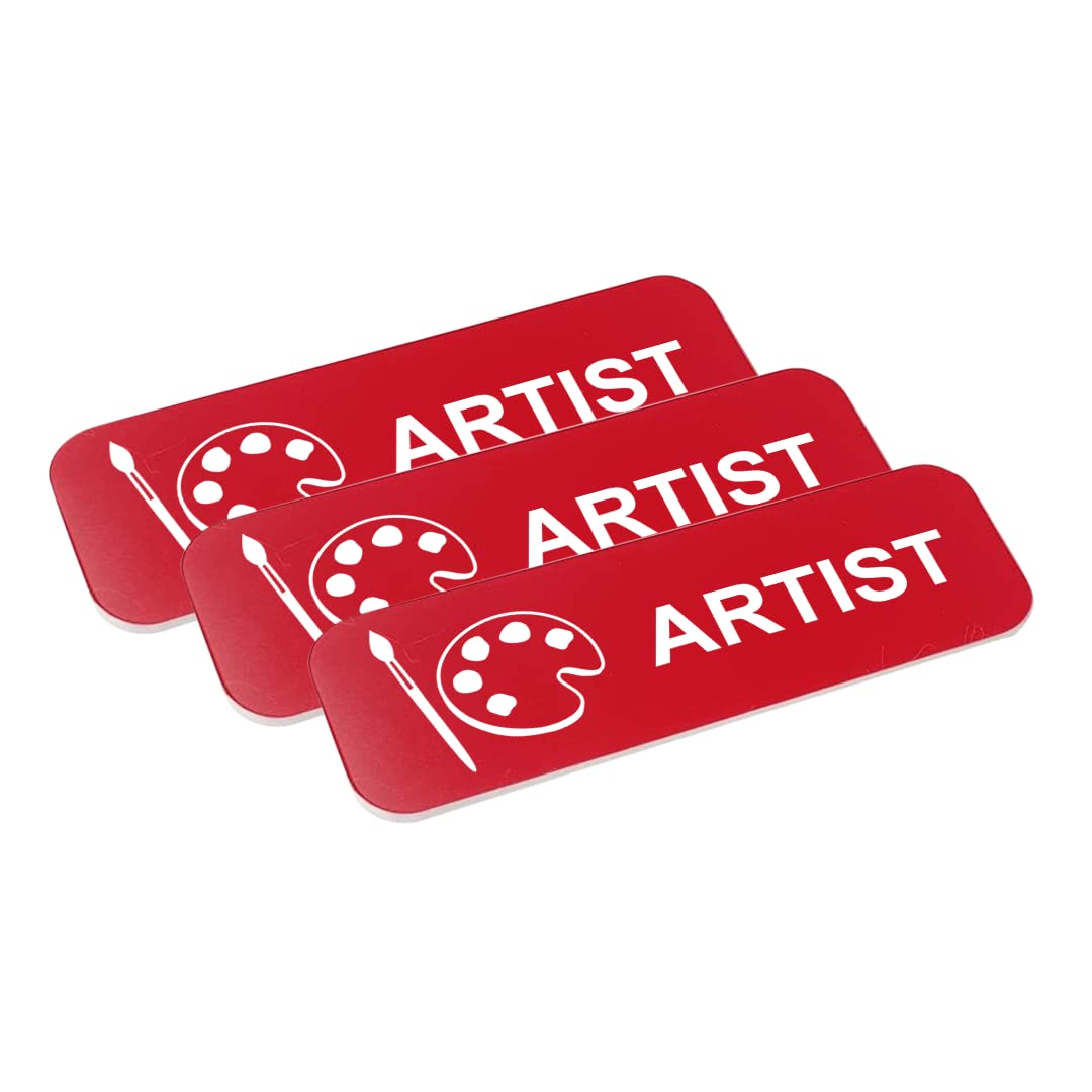 Artist 1" x 3" Name Tag/Badge, (3 Pack)