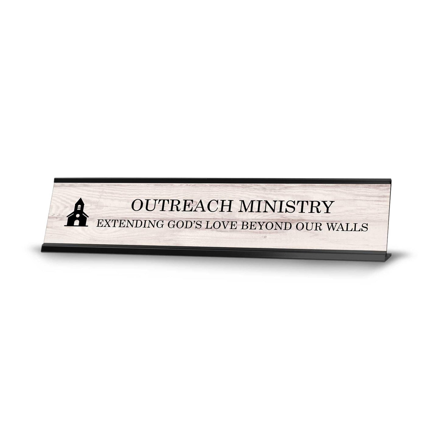 Church Leader Role and Titles 2 x 10" Desk Sign with Aluminium Frame