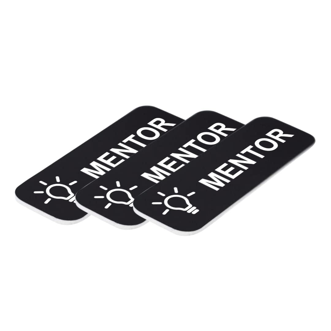 Mentor 1" x 3" Name Tag/Badge, (3 Pack)