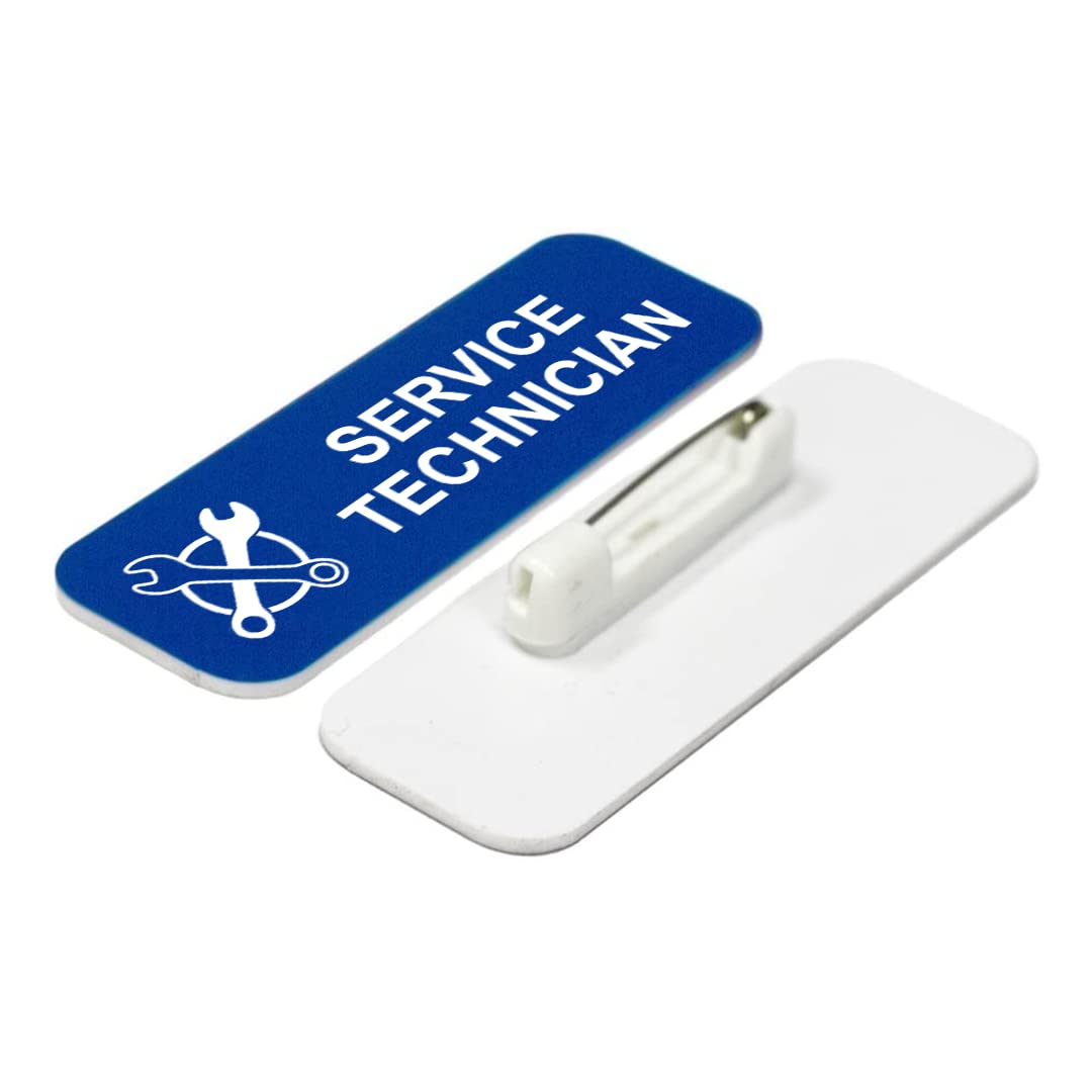 Signs ByLITA Service Technician 1 x 3" Name Tag/Badge, (3 Pack)