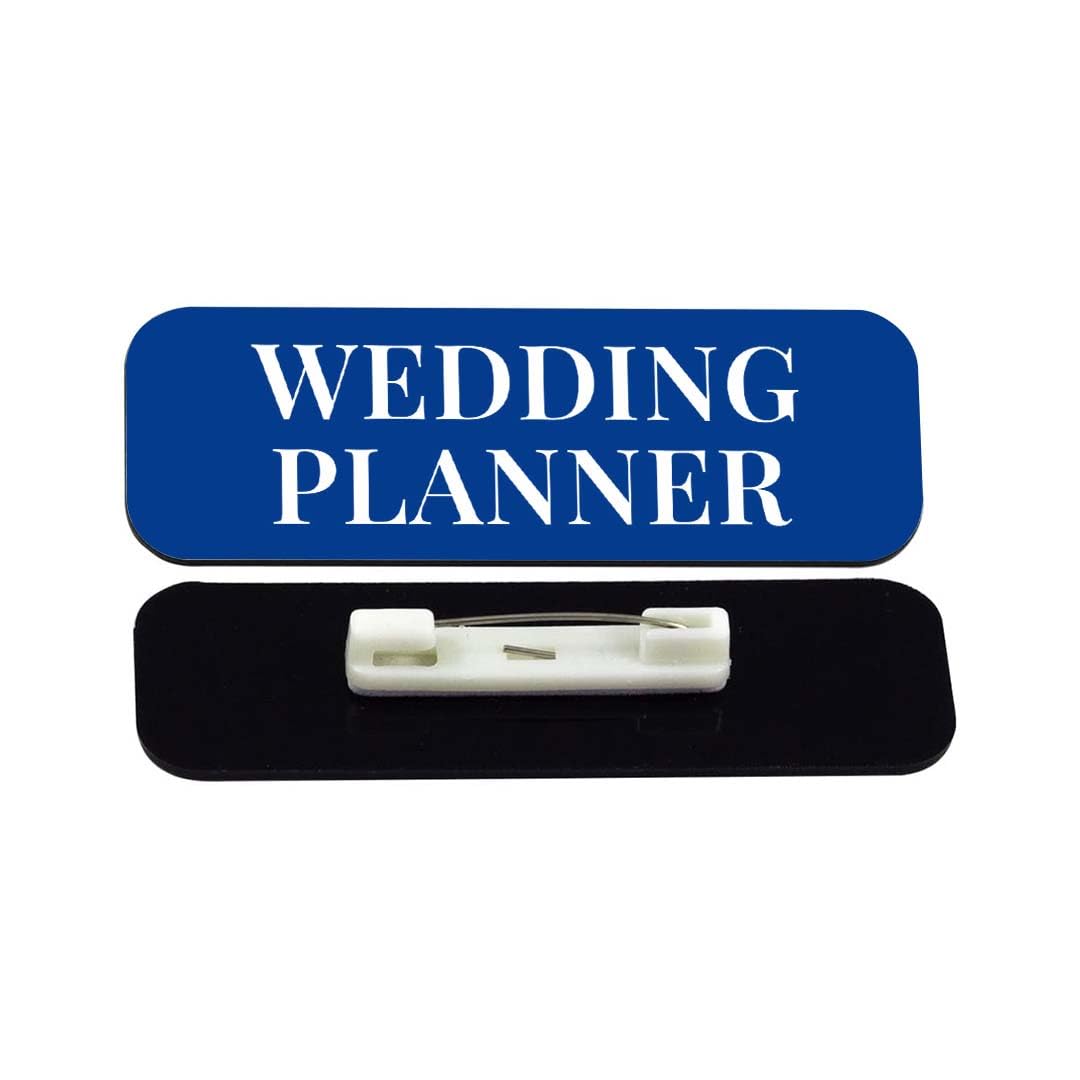 Wedding Planner 1 x 3" Rounded Corner Name Badge | Stock Name Badges