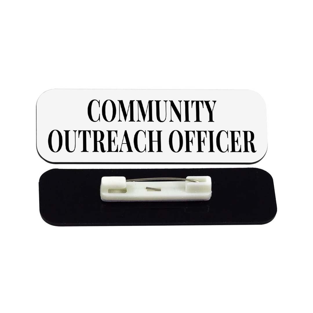Community Outreach Officer 1 x 3" Rounded Corner Name Badge | Stock Name Badges