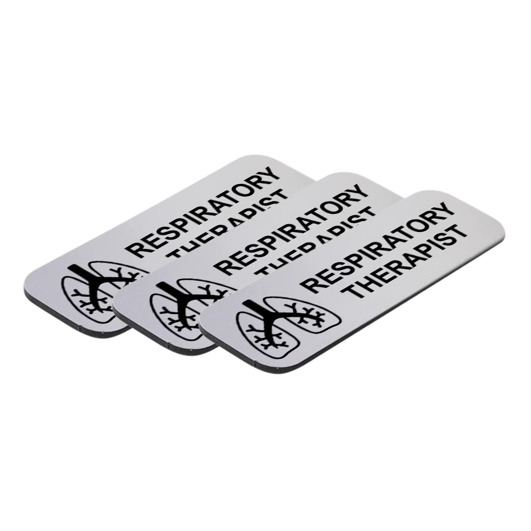 Respiratory Therapist 1" x 3" Name Tag/Badge, (3 Pack)