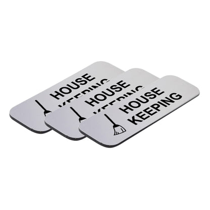 House Keeping 1 x 3" Name Tag/Badge, (3 Pack)