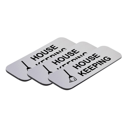 House Keeping 1 x 3" Name Tag/Badge, (3 Pack)