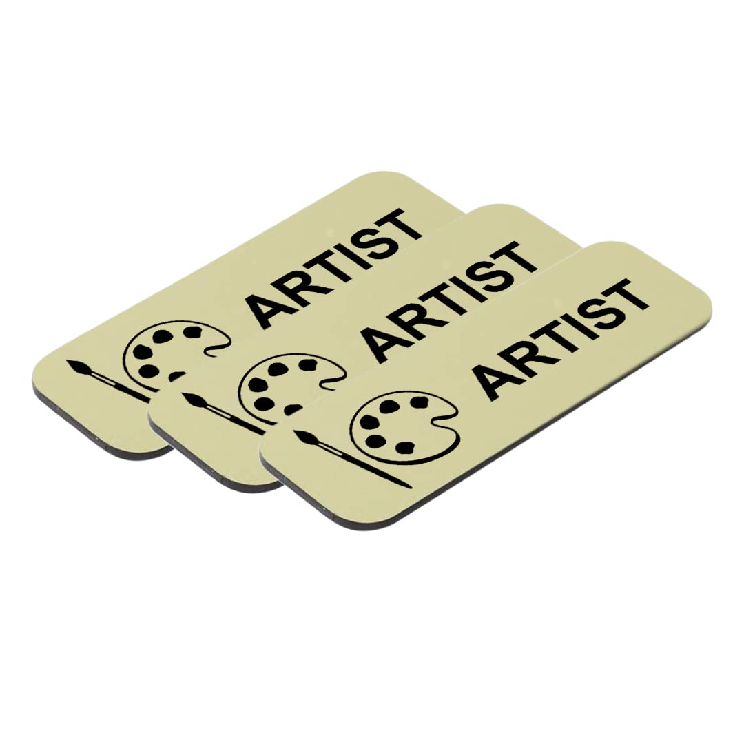 Artist 1" x 3" Name Tag/Badge, (3 Pack)