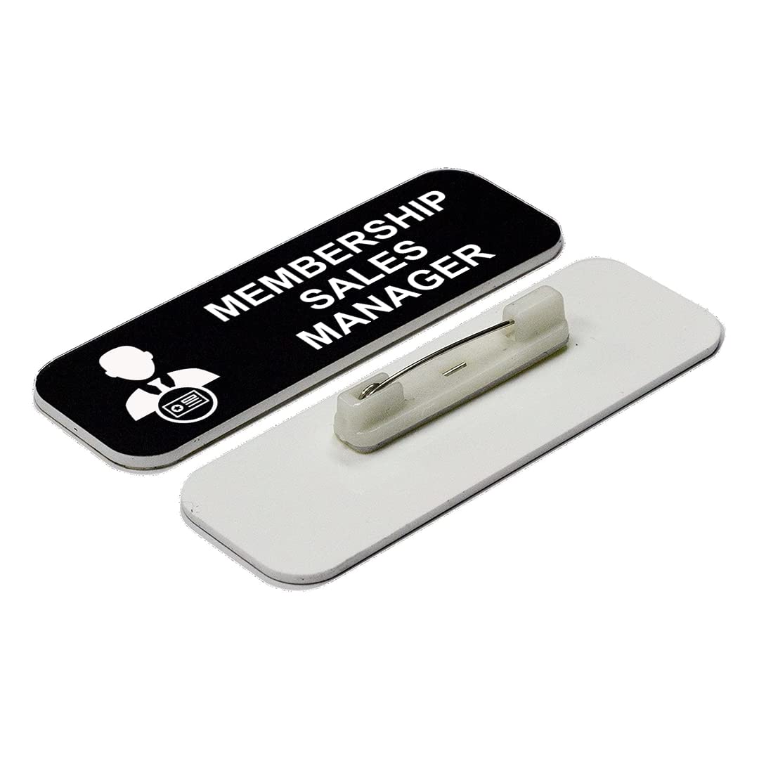 Signs ByLITA Membership Sales Manager 1 x 3" Name Tag/Badge, (3 Pack)