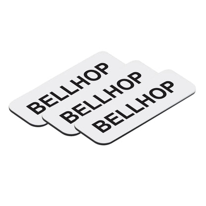 Bellhop 1 x 3" Name Tag/Badge, (3 Pack)