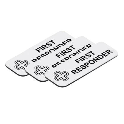 First Responder 1 x 3" Name Tag/Badge, (3 Pack)