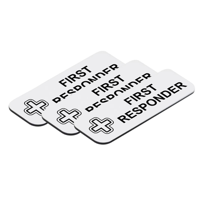 First Responder 1 x 3" Name Tag/Badge, (3 Pack)