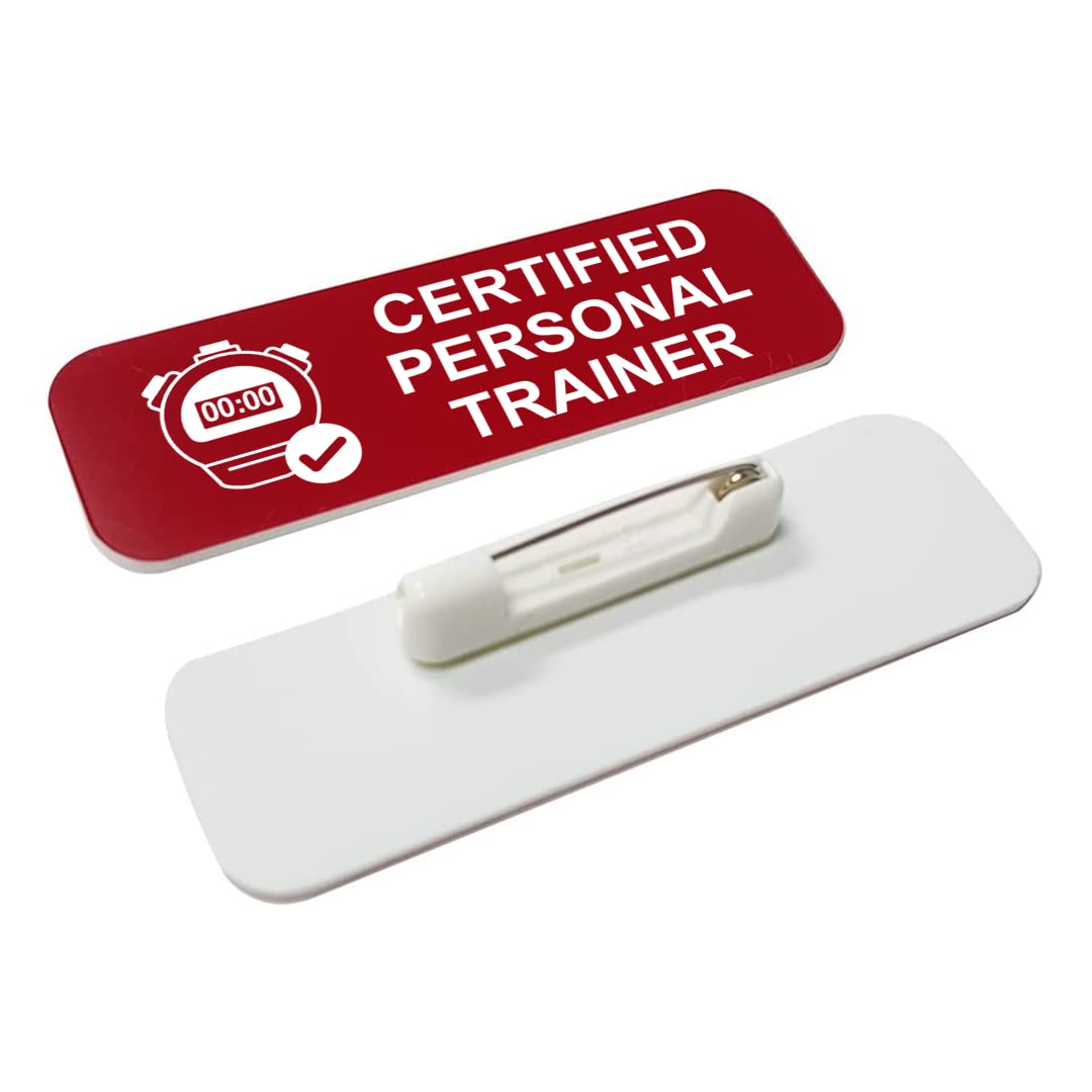 Signs ByLITA Certified Personal Trainer 1 x 3" Name Tag/Badge, (3 Pack)