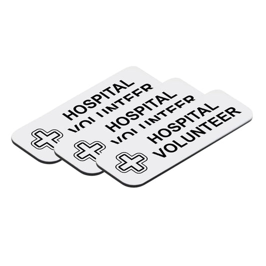 Hospital Volunteer 1 x 3" Name Tag/Badge - Name Tag Badge