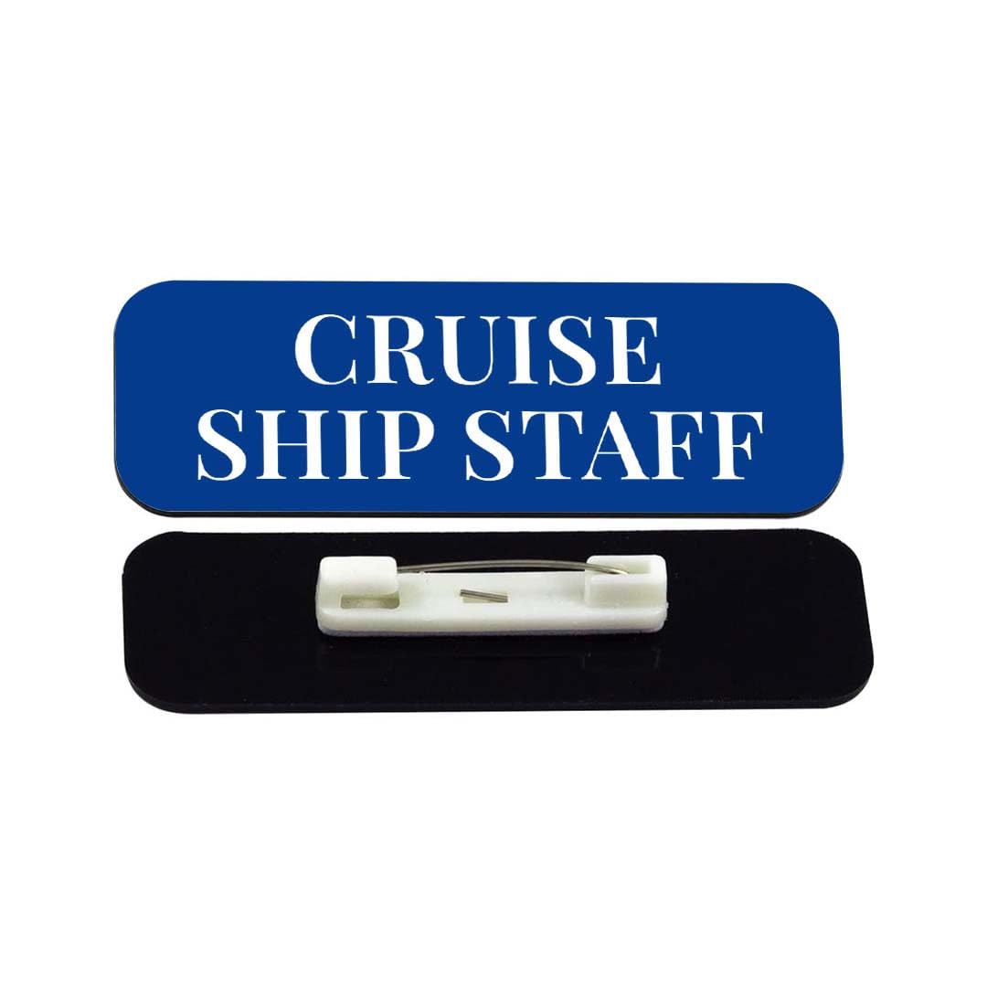 Cruise Ship Staff 1 x 3" Rounded Corner Name Badge | Stock Name Badges