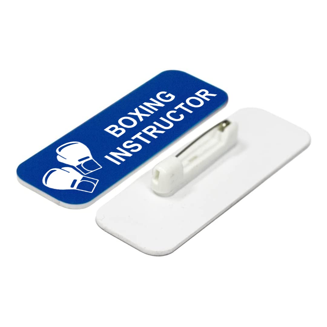 Boxing Instructor 1 x 3" Name Tag/Badge, (3 Pack)