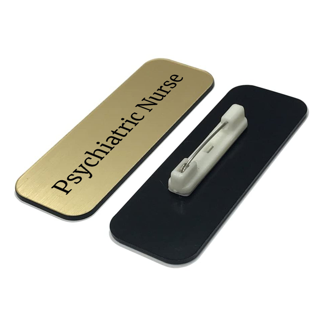 Psychiatric Nurse 1 x 3" Rounded Corner Name Badge | Medical Specialism Badges