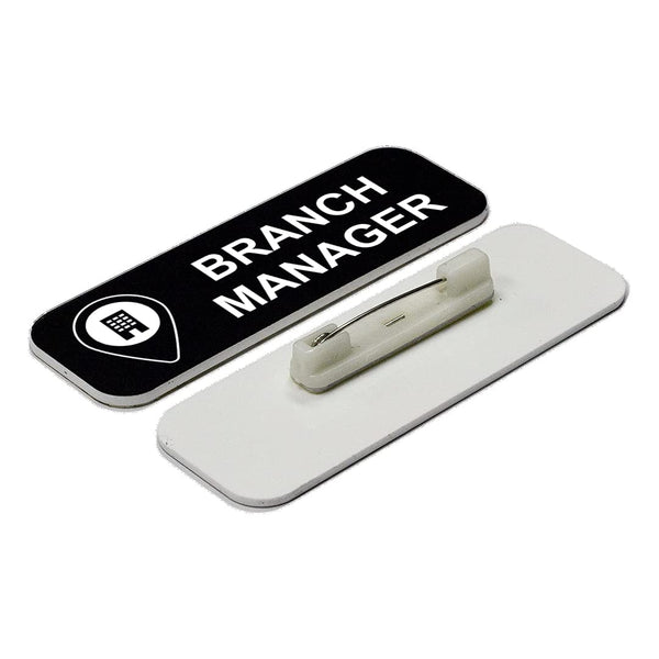 Branch Manager 1 x 3" Name Tag/Badge, (3 Pack)