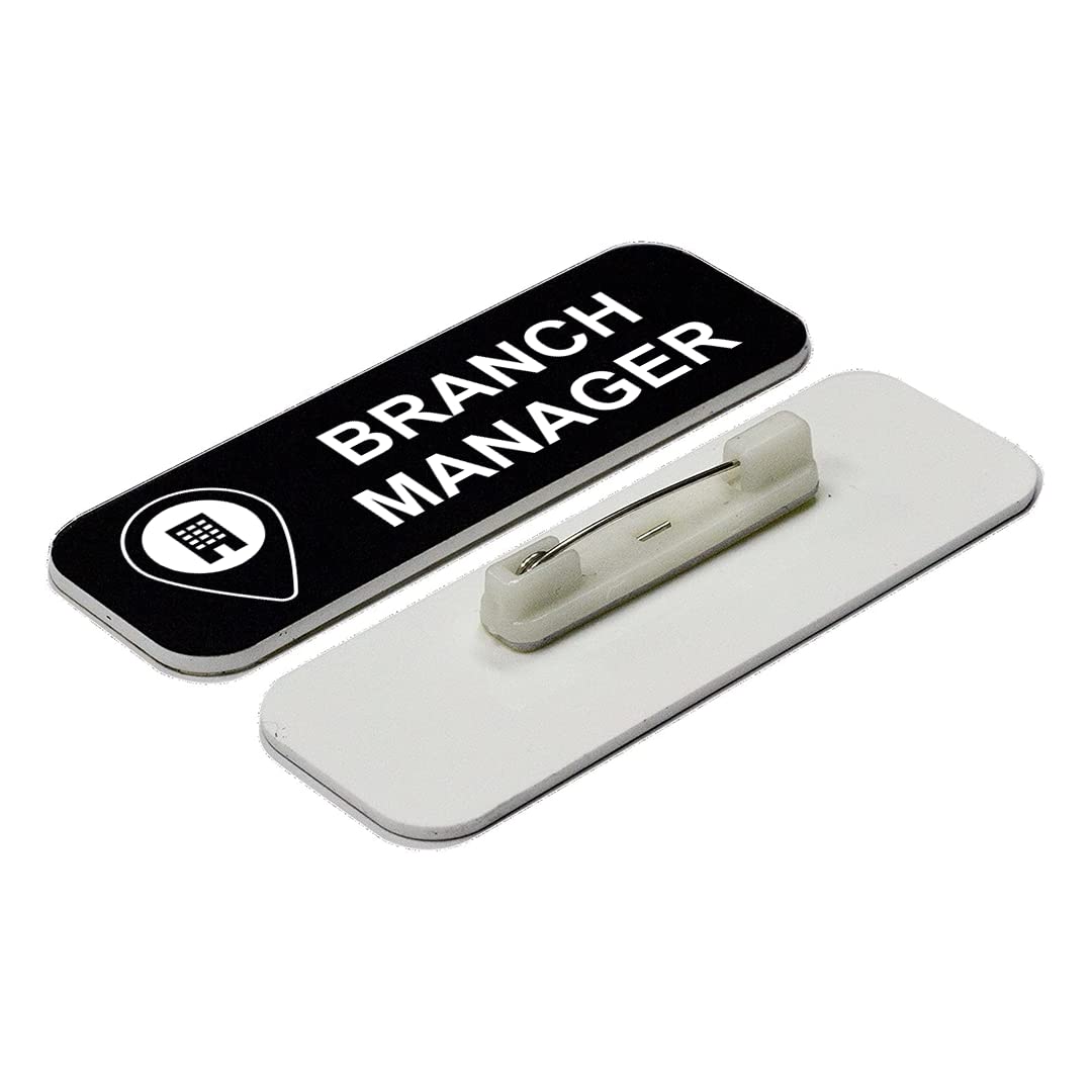 Branch Manager 1 x 3" Name Tag/Badge, (3 Pack)