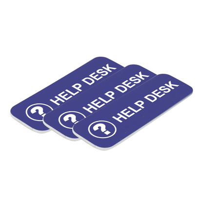 Help Desk 1 x 3" Name Tag/Badge, (3 Pack)