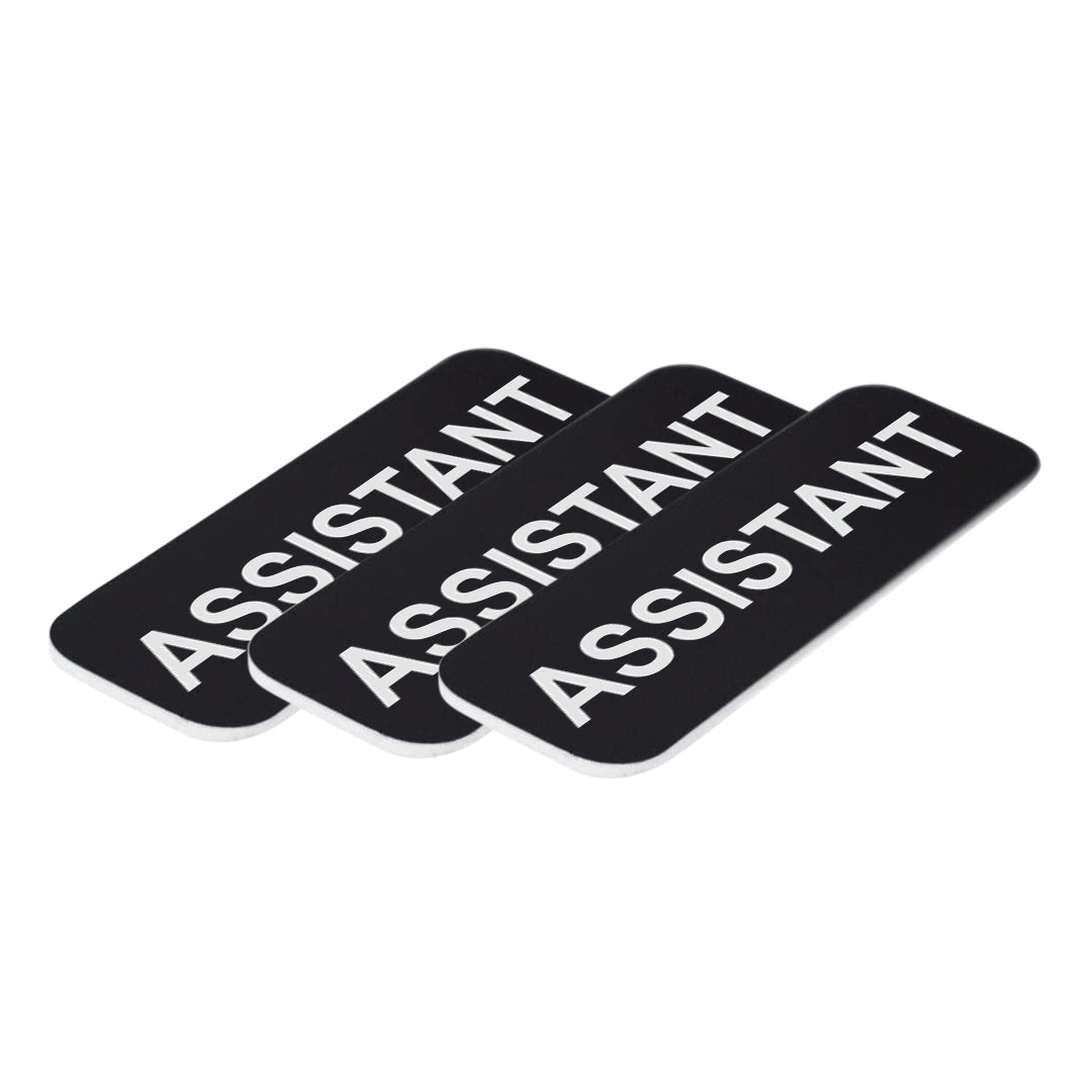Assistant 1 x 3" Name Tag/Badge, (3 Pack)