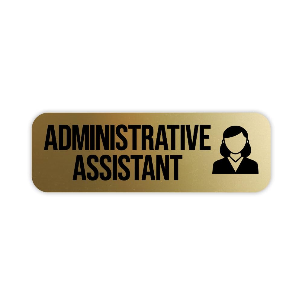 Administrative Assistant 1 x 3" Rounded Corner Name Badge | Medical Facilities