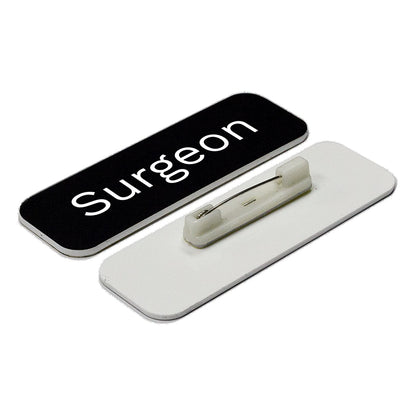 Surgeon 1 x 3" Rounded Corner Name Badge | Medical Specialism Badges