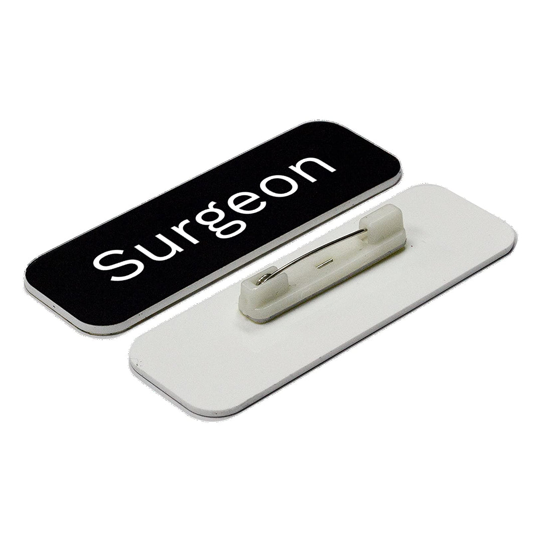 Surgeon 1 x 3" Rounded Corner Name Badge | Medical Specialism Badges