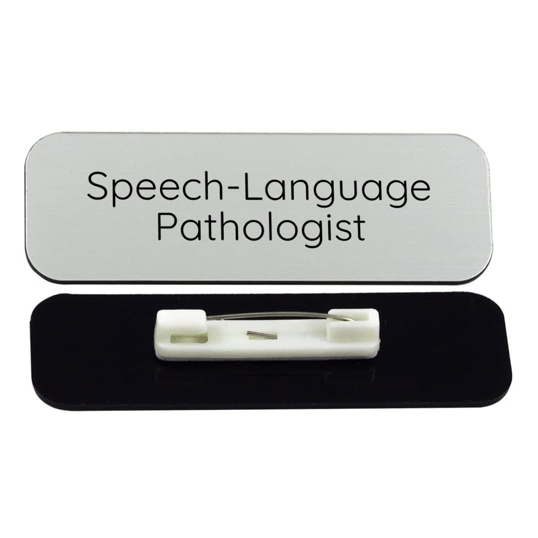 Speech-Language Pathologist 1 x 3" Rounded Corner Name Badge | Medical Specialism Badges