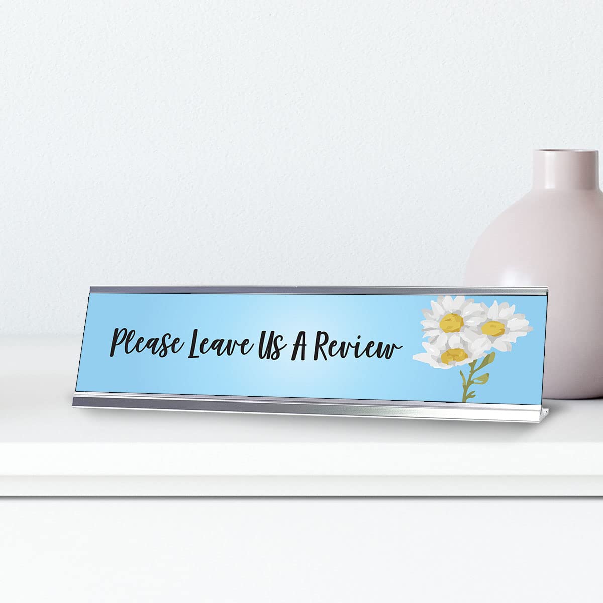 Please Leave Us A Review, Desk Sign or Front Desk Counter Sign (2 x 8")