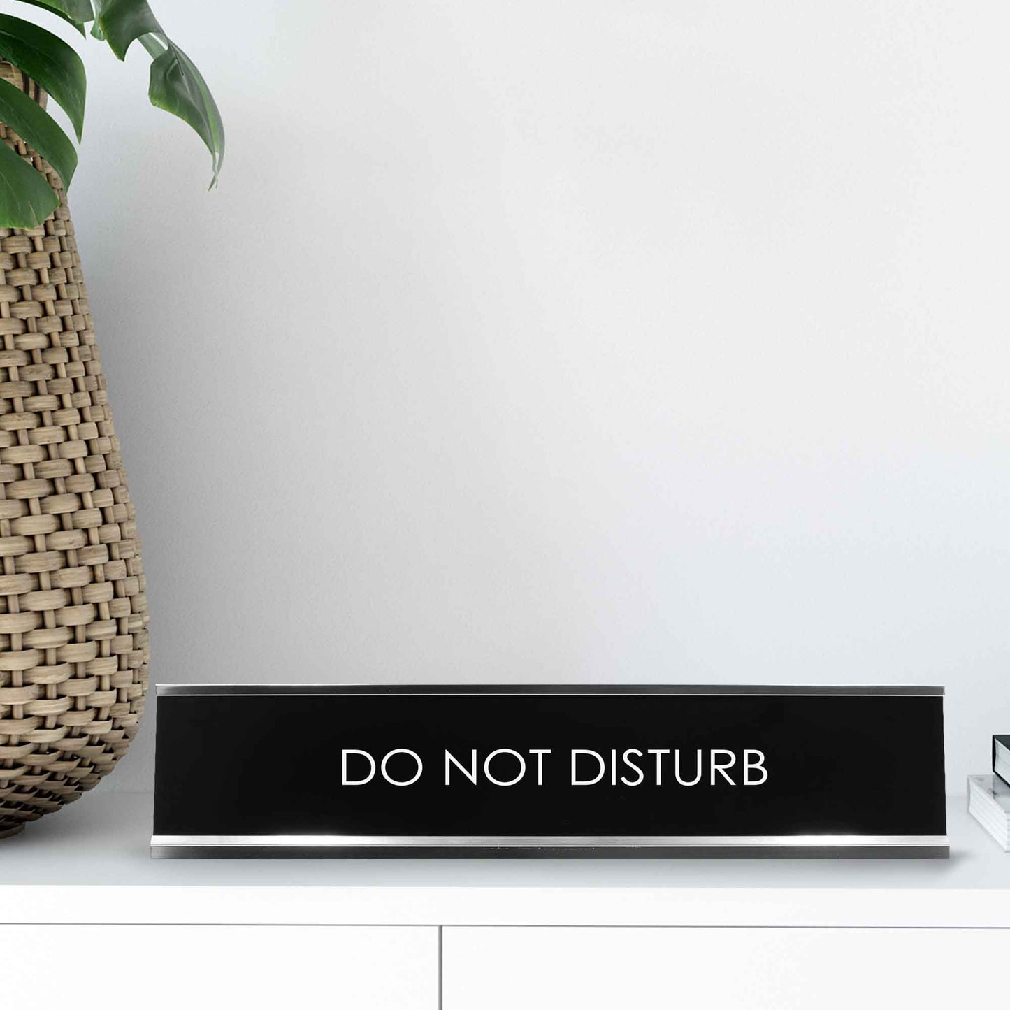 “DO NOT DISTURB” Novelty Desk Sign (2" x 10") – Office Desk Decor – Work Focus Nameplate