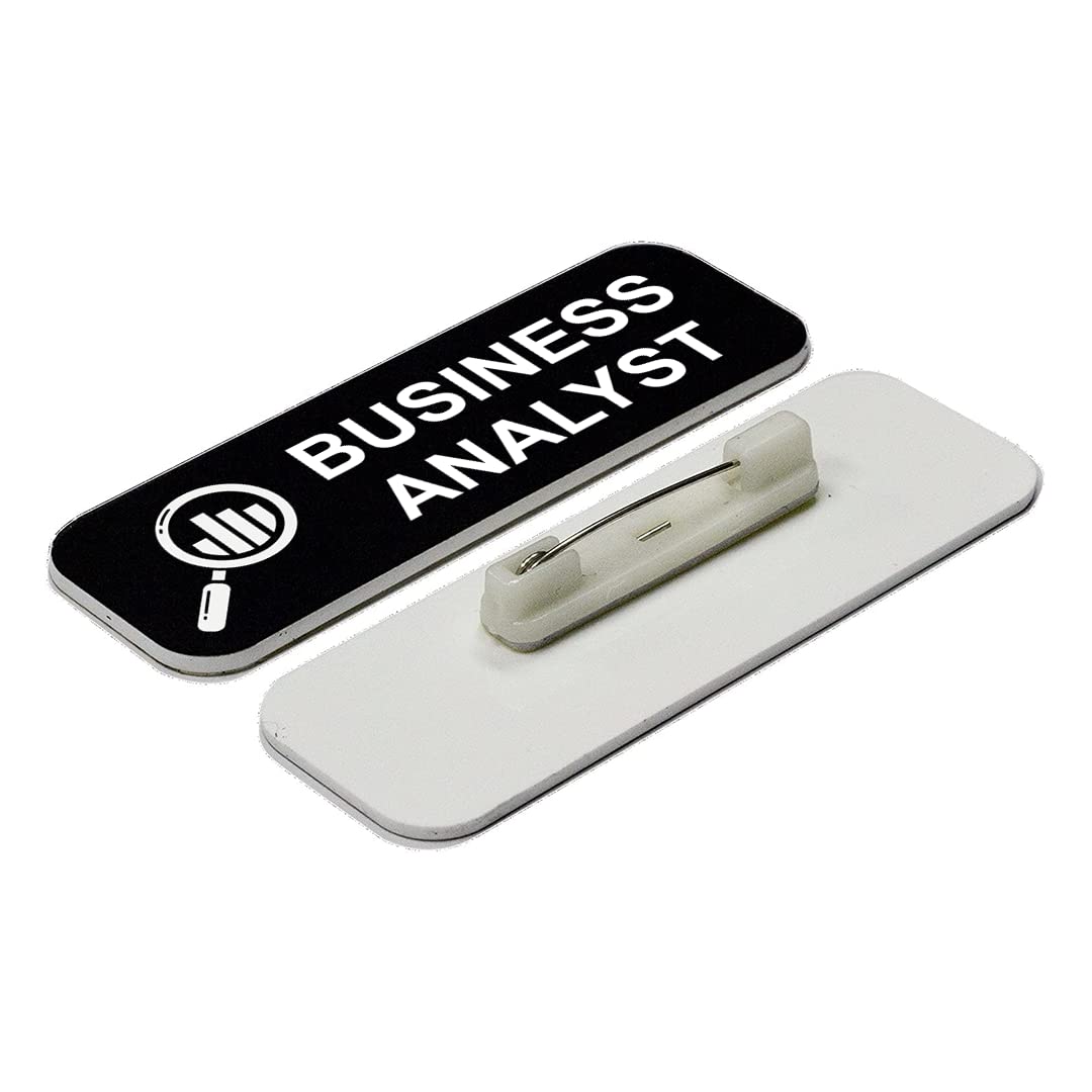 Business Analyst 1" x 3" Name Tag, Stock Badges, (3 Pack)