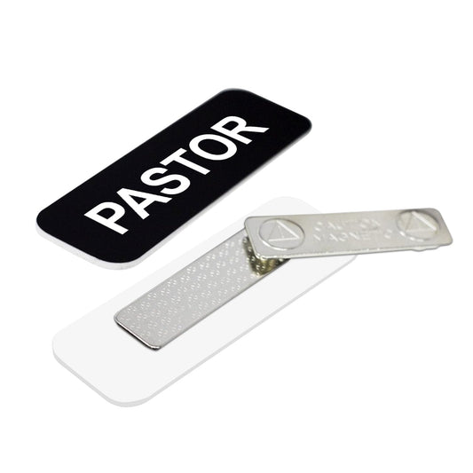 Pastor 1 x 3 Name Tag - Name Tag Badge