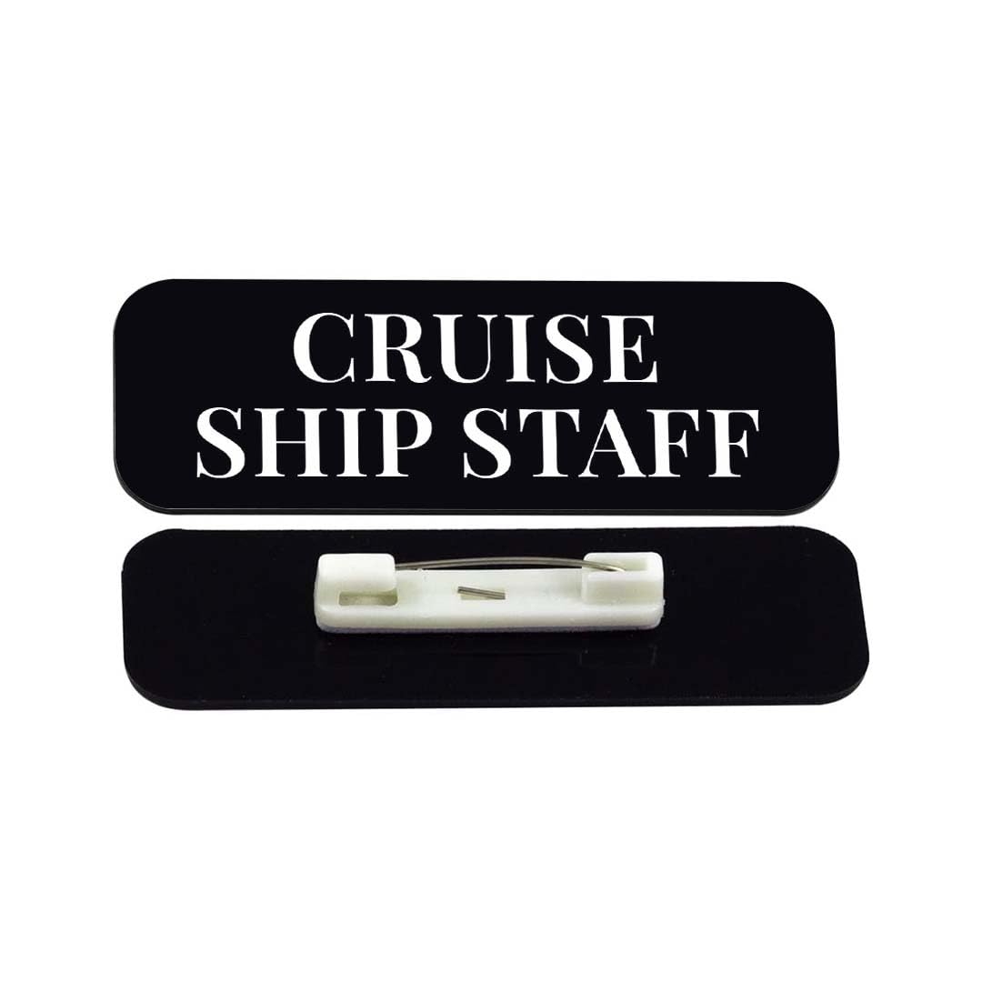 Cruise Ship Staff 1 x 3" Rounded Corner Name Badge | Stock Name Badges